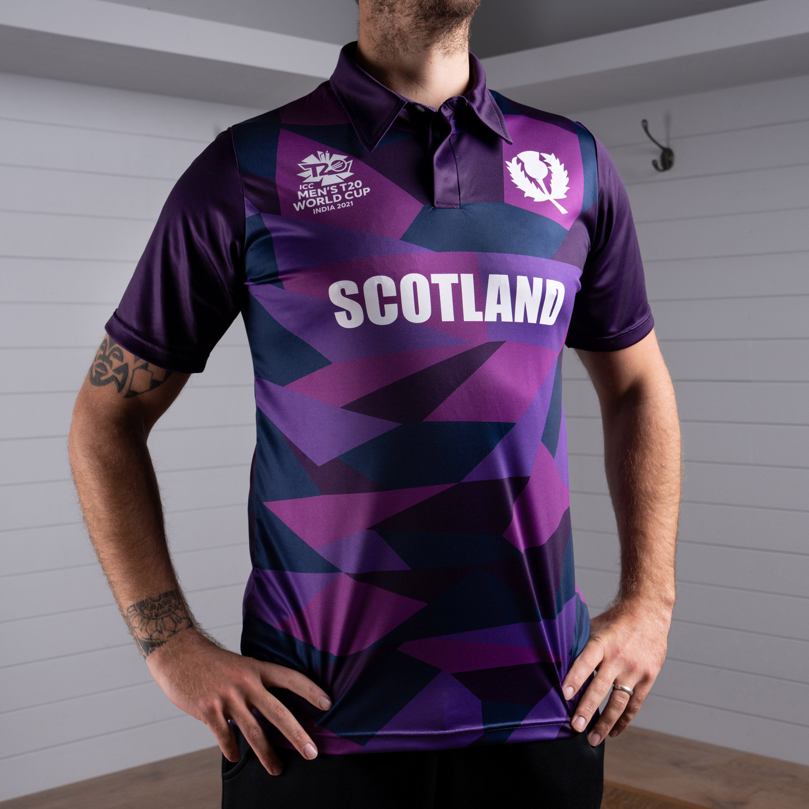 Cricket Scotland T20 World Cup Short Sleeve Shirt - Men's