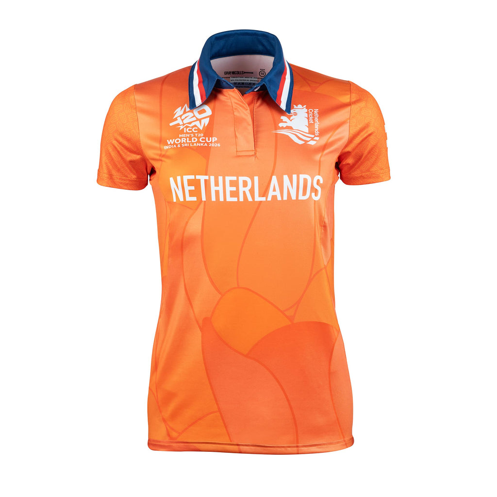Netherlands Men's T20 World Cup '26 Short Sleeve Match Shirt - Womens