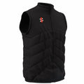 CCDJ26Clothing Gray Nicolls GTS Bodywarmer Black, Three Quarter Right