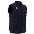 CCDJ26Clothing Gray Nicolls GTS Bodywarmer Dark Navy, Three Quarter Right