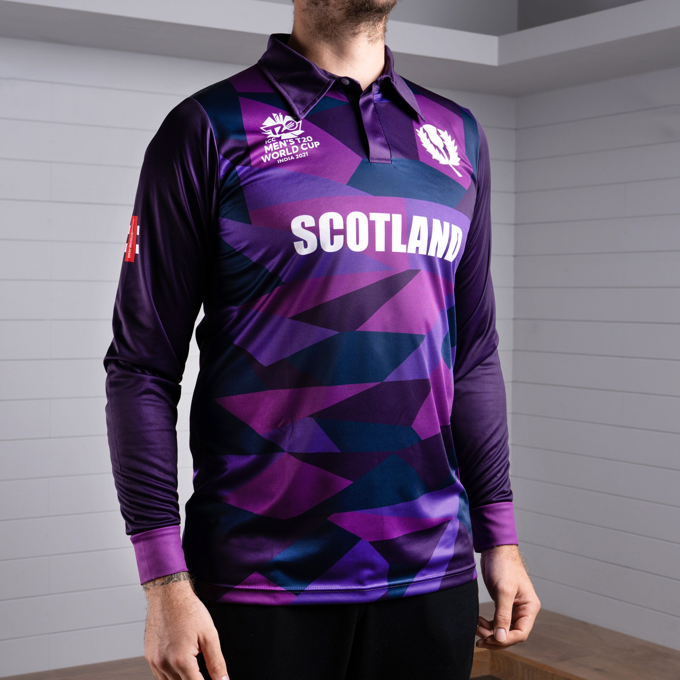 Cricket Scotland T20 World Cup Long Sleeve Shirt - Men's