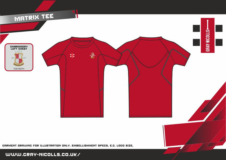 ccfd14002leisure shirt matrix tee red.jpg